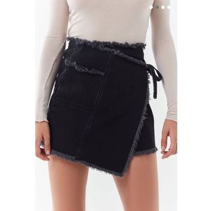 Dark Wash Wrap Skirt